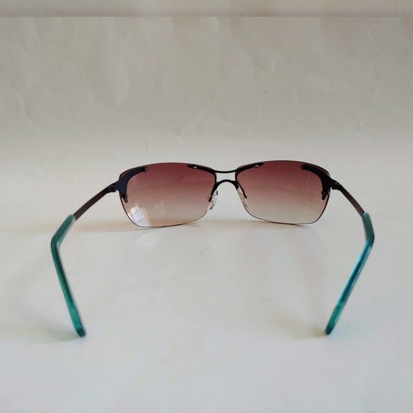 NWT Vintage 90' Mid-Rectangle Rimless Fashion Sunglasses (M.Black/Crystal Green) - Picture 3 of 4